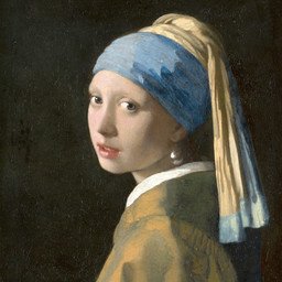 Poster – Johannes Vermeer – Het meisje met de parel 3 maten, reproductie van het beroemde schilderij, 1 op 1 kopie