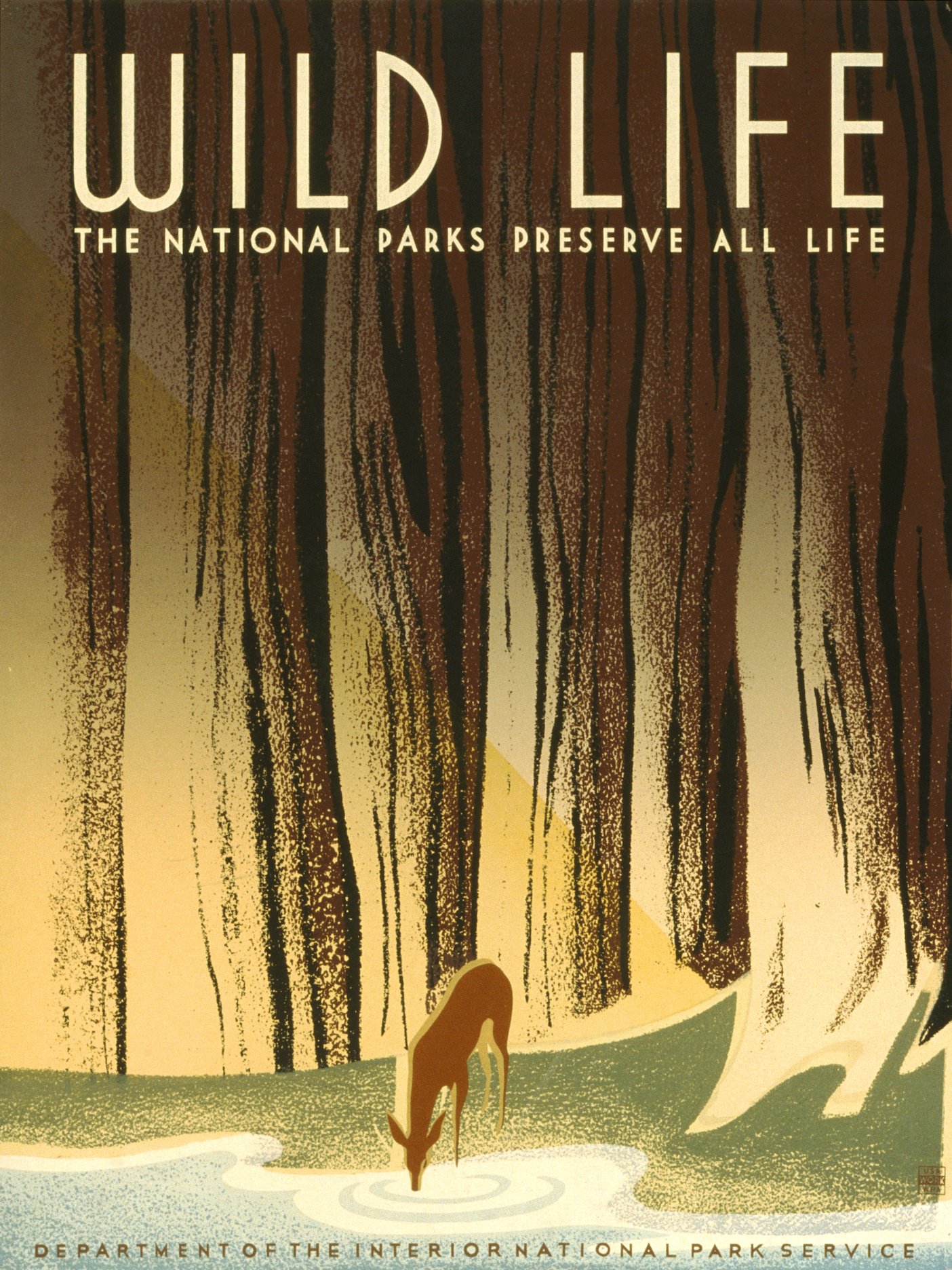 Poster - Wild Life, 1936 originele poster, 50x70cm, Premium Print, Verpakt in stevige kartonnen rolkoker 3 Poster - Wild Life, 1936 originele poster, 50x70cm, Premium Print, Verpakt in stevige kartonnen rolkoker