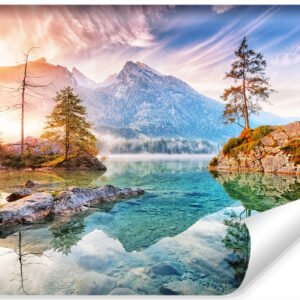 Fotobehang - Meer Hindersee, Bavaria, Duitsland, premium print, inclusief behanglijm