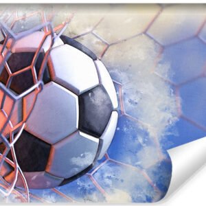 Fotobehang – Voetbal, Doelpunt, 11 maten, premium print, inclusief behanglijm