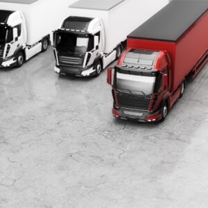 Fotobehang - Vrachtwagenpark, Truckers, 11 maten, premium print, inclusief behanglijm