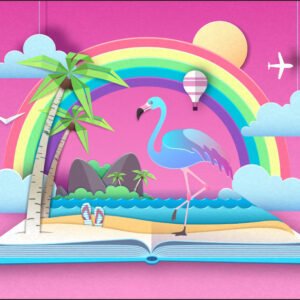 Fotobehang - Succesvolle zomervakantie, Kinderkamer, te koop in 11 maten, incl behanglijm