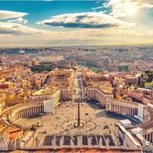 Fotobehang - Sint-Pietersplein in het Vaticaan, te koop in 11 maten, inclusief behanglijm