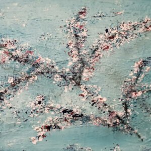 Schilderij – Tak van een Kersenbloesem, Prachtige print op premium Canvas, Wanddecoratie