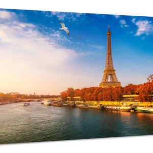 Schilderij – Herfst in Parijs, Frankrijk, Premium Print, Wanddecoratie