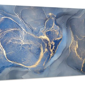Schilderij – Abstracte Lichtblauwe kleurencompositie, Premium Print, Wanddecoratie