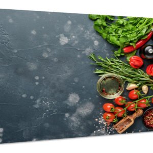 Schilderij – Vers koken, Groente en Kruiden, Premium Print