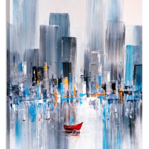 Schilderij – New York in Olieverf, Premium Print op canvas