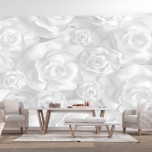 Zelfklevend fotobehang – Witte rozen , Premium Print