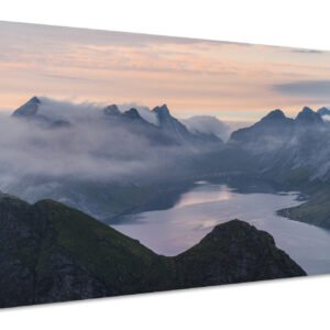 Schilderij – Fjord in Noorwegen, Prachtig vergezicht, premium Print
