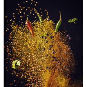 Schilderij – Explosie van Kruiden, Premium Print, Volledig klaar om op te hangen