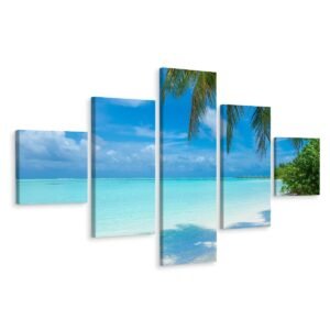 Schilderij – Strand Malediven, Paradijs, 3 maten, Premium Print
