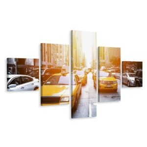 Schilderij – Gele taxi's in New York, USA, Premium Print