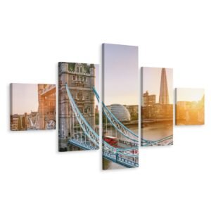 Schilderij – Tower Bridge, Londen, Multikleur, Premium Print