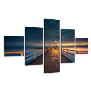 Schilderij – Zicht vanaf Houten Pier, Premium Print