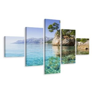 Schilderij – Makarska Riviera in Kroatië, Premium Print