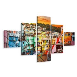 Schilderij – Favela in Rio de Janeiro, Brazilië, Premium Print