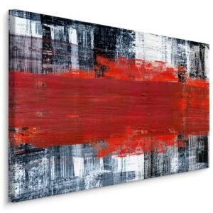 Schilderij – Abstract in het Rood, Premium Print
