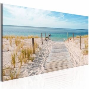 Schilderij – Geluiden van de zee , strand, 2 maten, panorama