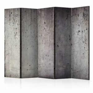 Vouwscherm / Kamerscherm – Grijze stad 225x172cm , gemonteerd geleverd , dubbelzijdig geprint