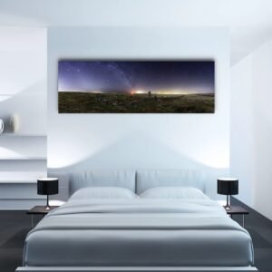 Schilderij -Dartmoor (Engeland) onder de sterren, Premium print