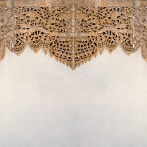 Fotobehang – Houten ornamenten uit het Verre Oosten, Aanrader voor uw muur, in 11 maten, incl behanglijm