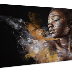 Schilderij – Vrouw in Goud en Zilver, Premium Print, Eyecatcher