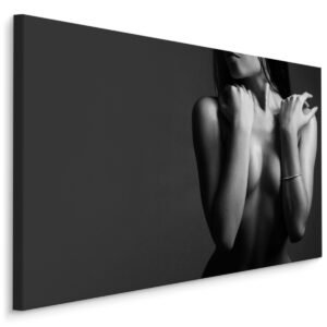 Schilderij – Erotische vrouw zwart-wit, premium print