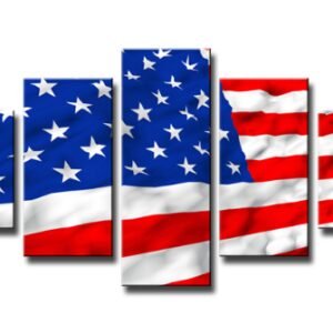 Schilderij – Amerikaanse vlag 100x50cm