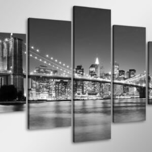 Schilderij-Brooklyn Bridge 100x50cm
