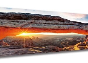 Schilderij Canvas Foto Ingelijst Moab Woestijn USA 120×40 cm