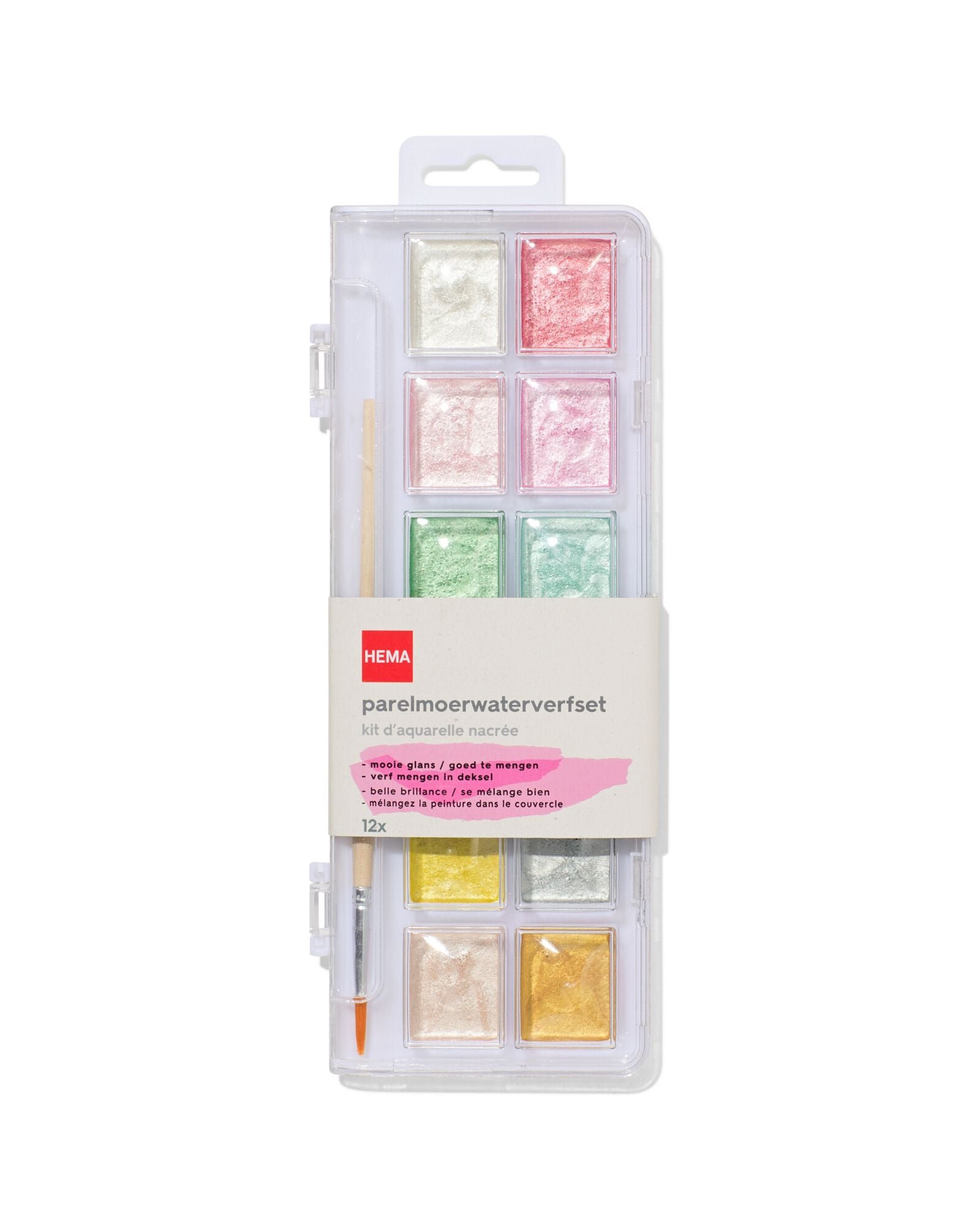 HEMA Parelmoer waterverfset 12-delig 1 60702805 01 001
